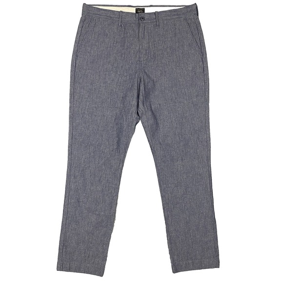 J.CREW Other - J Crew 770 Straight Fit Blue Chambray Chino Pants Mens 34 x 30 Mid Rise Stretch